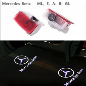 Set 2 Holograme LED cu LOGO MERCEDES BENZ pentru Portiere