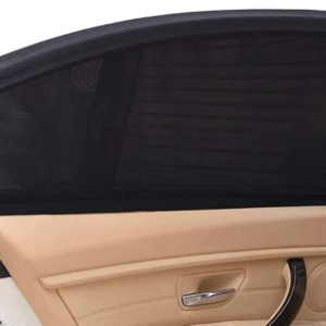 Set 2 Parasolar auto elastic din plasa negru