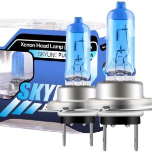 Set 2 becuri Pegasus H7 Skyline Xenon Look auto-tec halogen putere 55W 1500 lumeni temperatura 5000K