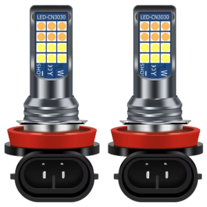 Set 2 becuri auto H11 cu 24 LED in 2 culori 12V 60W 6800 lumeni 6000K