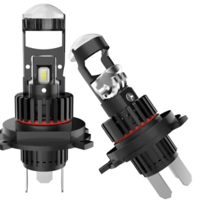 Set 2 becuri led cu lupa pro H4 LED K88 280w 12V 6500k 28000 LM