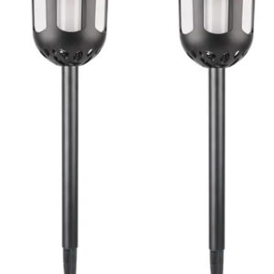 Set 2 lampi solare de gradina negre model deosebit 45 cm