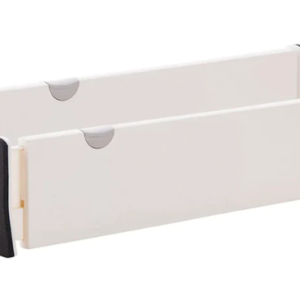 Set 2 organizatoare albe reglabile pentru sertar