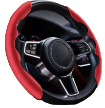 Set 2 prinderi ergonomice  pentru  Volan Antiderapante culoare Rosu