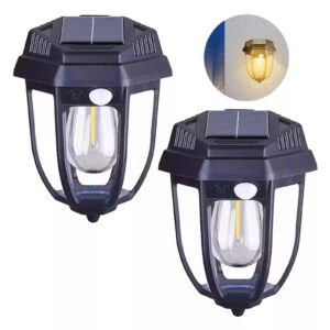 Set 2 x Lampa solara de gradina tip felinar cu tarus CL D68