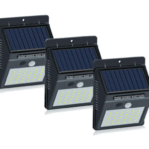 Set 3 Lampi BRIGHT 30 LED Solare cu senzor de miscare si lumina 1 mod ILUMINARE