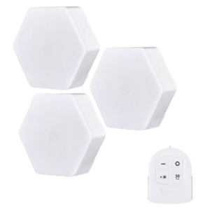 Set 3 spoturi hexagonale LED cu telecomanda