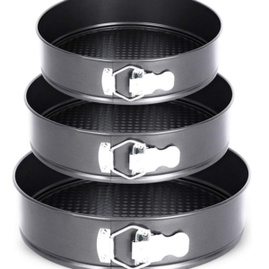 Set 3 tavi de tort cu dimensiuni diferite si fund detasabil 22-24-26