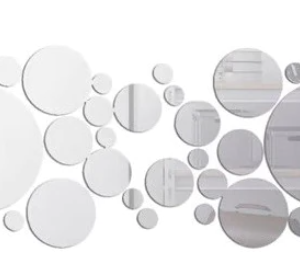 Set 30 Oglinzi decorative din Sticla Acrilica pentru design interior model rotund