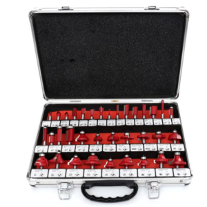 Set 35 Freze pentru lemn geanta aluminiu diametru 6 mm