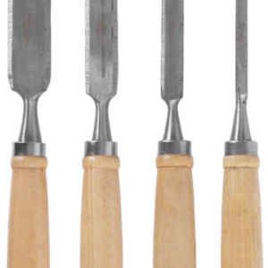 Set 4 Dalti cu maner de lemn