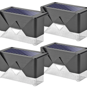 Set 4 Lampi Solare pentru Gard si Stalp cu Senzor de Miscare