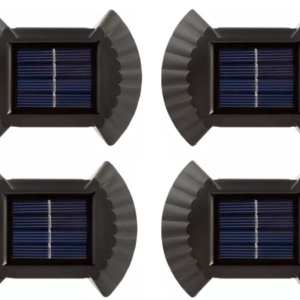 Set 4 Lampi solare cu lumina bidirectionala 6 led / lampa
