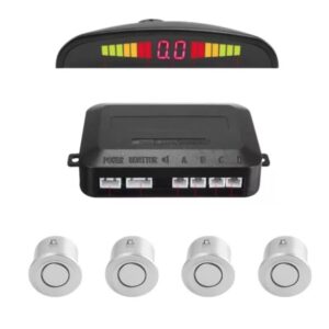 Set 4 Senzori de parcare auto afisaj LED GRI