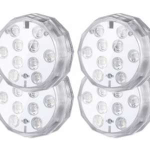 Set 4 lampi LED RGB cu telecomanda rezistente la apa BA