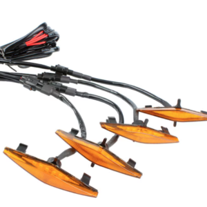 Set 4 lumini de zi si gabarit F3 pentru auto sau autocamioane montaj pe grila 12V/24V