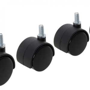 Set 4 roti pvc cu surub   mobila negre