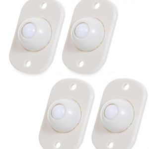 Set 4 rotite pivotante cu adeziv de lipit cu bila din plastic