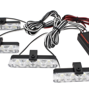 Set 4 stroboscoape cu 4 leduri lumina Galbena si Telecomanda