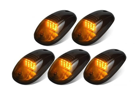 Set 5 Lampi Auto LED pentru Plafon Interior Alimentare 12V Culoare Galben