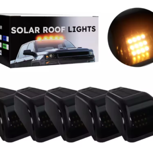 Set 5 Lampi Auto LED pentru plafon auto incarcare SOLARA Culoare Galbena exterior