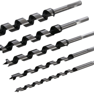Set 5 piese burghii tip melc 3/8 5/8 3/4 7/8 1