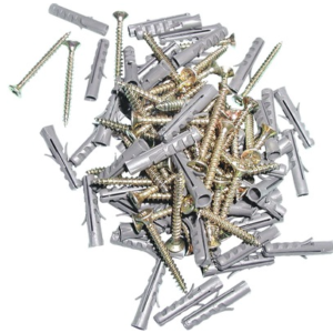 Set 50 Dibluri universale din plastic cu suruburi 6 x 40 mm