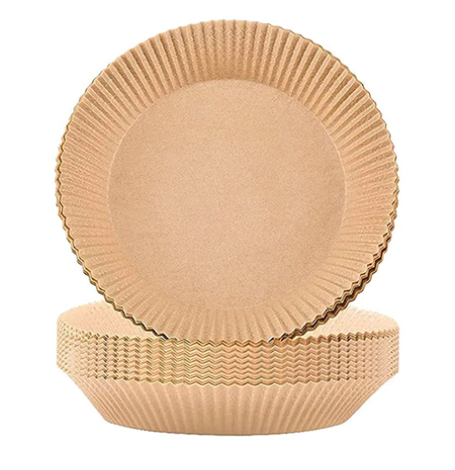 Set 50 hartii de copt ROTUNDE pentru friteuza Unica folosinta 16x20x4.5 cm Maro