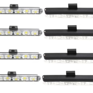 Set 8 lumini stroboscop galbene 6 LED grila telecomanda 12V