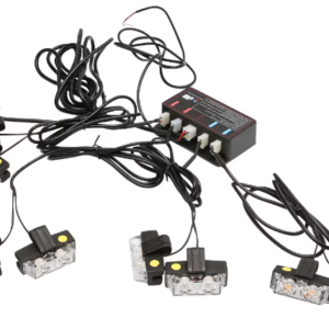 Set 8 stroboscoape auto cu 2 LED lumina galbena 12V