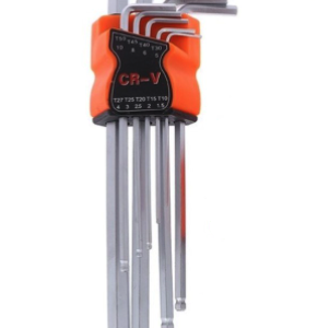 Set 9 chei hexagonale tip imbus cu capat sferic LUNGI 1.5-10mm