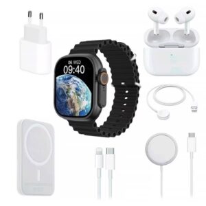 Set Ceas Smartwatch X8 Unique Combination sport Bluetooth Magnetic Battery Pack