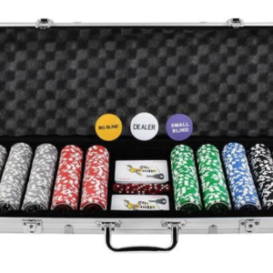 Set Joc de Poker cu 500 Jetoane si Valiza Aluminiu + Accesorii Complete