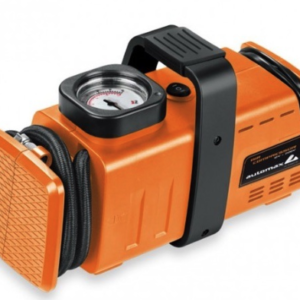 Set compresor ORANGE si 3 adaptoare pentru umflat mingi si saltele