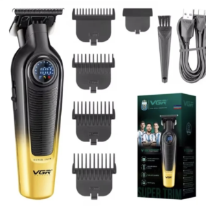 Set cu aparat de tuns fara fir VGR V 996 4 distantiere afisaj LED autonomie 300min