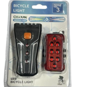 Set de lumina pentru bicicleta cu LED-uri din plastic cu baterie AAA