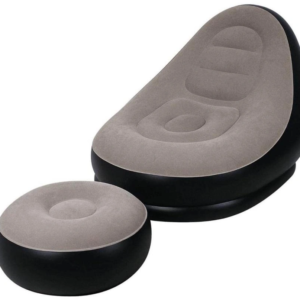 Set fotoliu gonflabil cu taburet suport picioare pentru exterior si interior