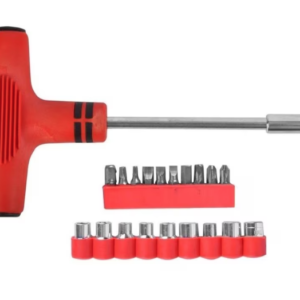 Set surubelnita tip T cu 21 de piese 11 capete surubelnita si 9 capete chei hexagonale