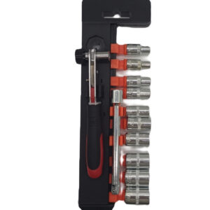 Set trusa chei tubulare 12 piese 1/4 cu cheie clichet otel crom vanadiu 4-13 mm