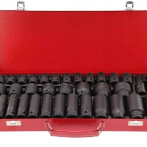 Set trusa chei tubulare impact lungi 1/2 cu 35 piese 8-32mm intarite pistol impact