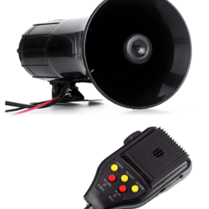 Sirena auto 5 melodii ES 500 cu microfon si functie de inregistrare 12V 100W