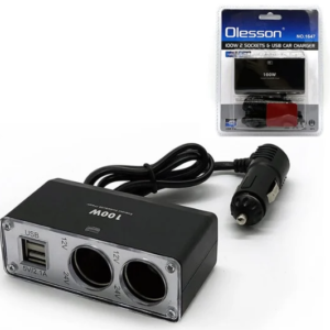 UB Splitter auto pentru priza 12v cu 2 prize si 2 usb Olesson 1647