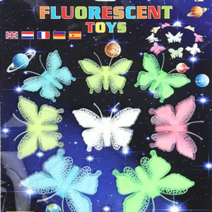 Stickere fosforoscente 8 Fluturi Multicolori