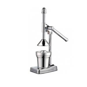 UB Storcator manual pentru fructe tip presa din inox cu recipient si strecuratoare inclusa argintiu