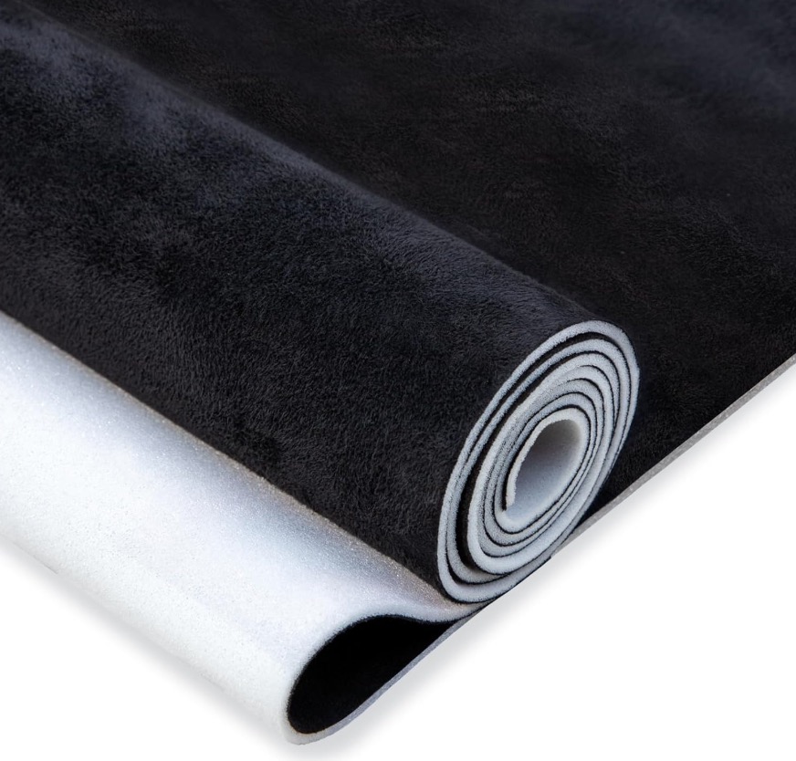 Sul piele sintetica tip Alcantara 0.75 x 2.5m NEGRU tapiterii capitonaje auto