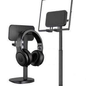 Suport Reglabil pentru Telefon/Tableta de birou cu suport pentru Casti Q-ZJ201