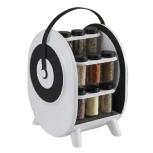 Suport Rotativ portabil pentru Condimente cu 18 Borcane