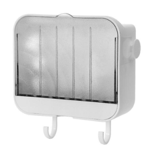 Suport de sapun portabil cu capac alb