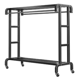 Suport dublu pentru haine cu suport pantofi si spatiu depozitare 150 x 109 x 50 cm rezistenta 70kg