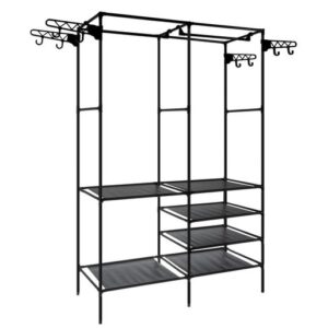 Suport dublu pentru umerase haine 170cm din metal si plastic 86x44cm